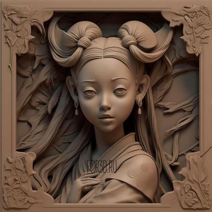 nezuko 3d model 1 stl model for CNC